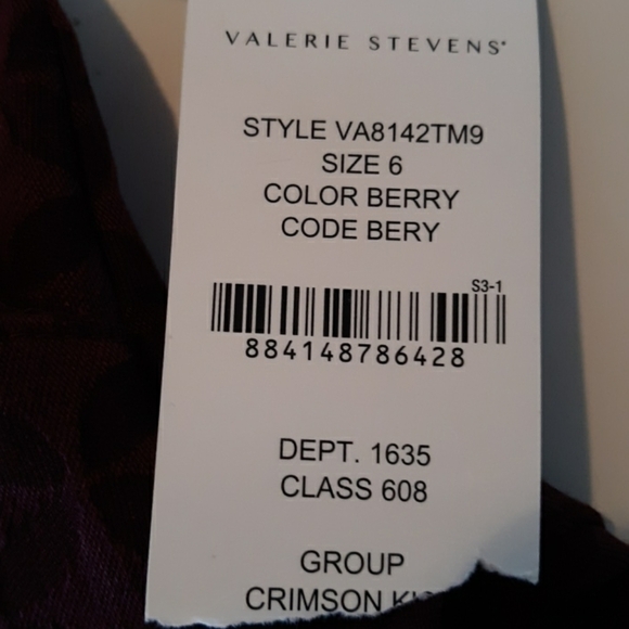 Valerie Steven's berry color size 6 - Picture 3 of 4